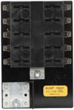 Blade Fuse Panel 30A, 32V, 3.37 Inch Length, Quick Connect, Thermoplastic