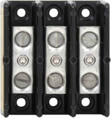 Power Distribution Block, Two-Pole, 150A, 600V, Molded Thermoplastic Base, 2.62 Inch Width