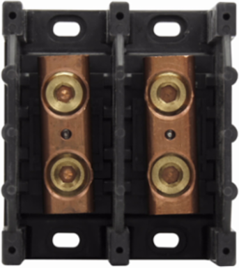 Power Splicer Block, Two-Pole, 3.75 Inch Height, 6.5 Inch Length, 1.46 LB Weight