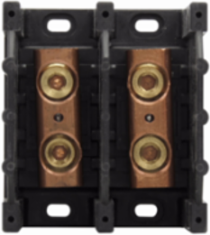 Power Splicer Block, Two-Pole, 3.75 Inch Height, 6.5 Inch Length, 1.46 LB Weight