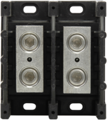 Power Distribution Block, 2 Inch Width, 310A Amperage, Two-pole, Black