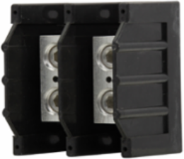 Power Distribution Block, 2 Inch Width, 310A Amperage, Two-pole, Black