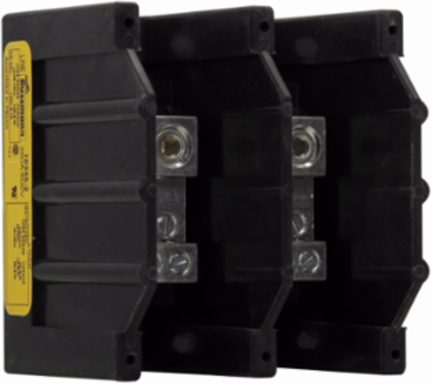 Power Distribution Block, 600 Vac/Vdc, 350A, Two-Pole, SCCR 10 kA, Black