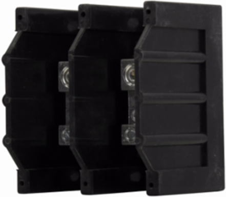 Power Distribution Block, 600 Vac/Vdc, 350A, Two-Pole, SCCR 10 kA, Black