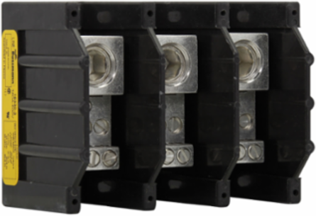 Power Distribution Block, 3-Pole Barrier, 600 Vac/Vdc, 380A, 1.61 LB