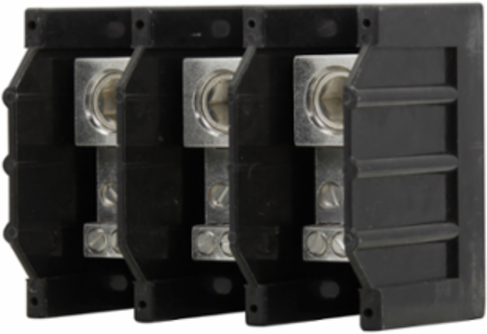 Power Distribution Block, 3-Pole Barrier, 600 Vac/Vdc, 380A, 1.61 LB