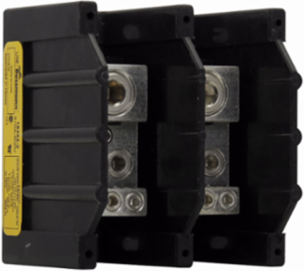 Power Distribution Block 600 Vac/Vdc 310A Single-Pole Black