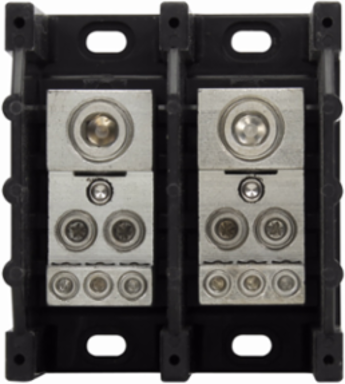Power Distribution Block 600 Vac/Vdc 310A Single-Pole Black