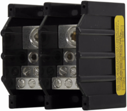 Power Distribution Block, 600 Vac, 310A, Two-Pole, Black, 3.19 Inch Width