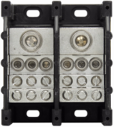 Power Distribution Block, 600 Vac, 310A, Two-Pole, Black, 3.19 Inch Width