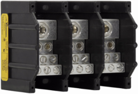 Power Distribution Block 600 Vac, 310A, Three-Pole, SCCR: 100 kA, Black