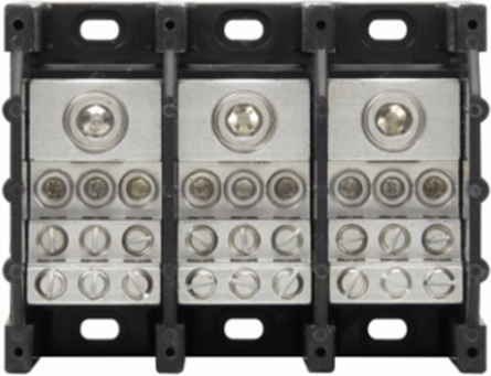 Power Distribution Block 600 Vac, 310A, Three-Pole, SCCR: 100 kA, Black