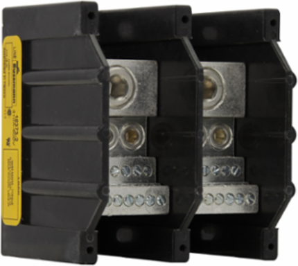 Power Distribution Block, 3.35 Inch Width, Two-pole, 3.22 Inch Height