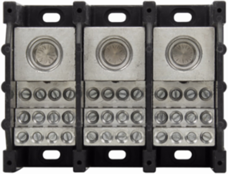 Power Distribution Block 2-Pole 3.75 Inch Height 4.25 Inch Width 6.5 Inch Depth 2.1 LB