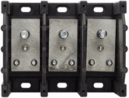 Power Terminal Block, 600 Vac/Vdc, 310A, Three-pole, 3/8 Inch Stud, Molded Thermoplastic Base