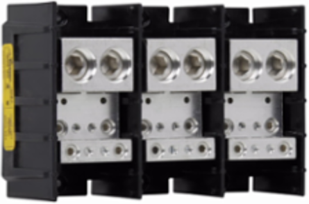 Power Distribution Block, 600 Vac, 600 Vdc, 840A, Three-pole, Black