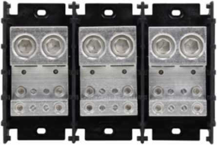 Power Distribution Block, 600 Vac, 600 Vdc, 840A, Three-pole, Black