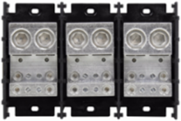 Power Distribution Block, 600 Vac, 600 Vdc, 840A, Three-pole, Black