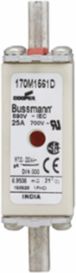 High Speed Square Body Fuse 25A 690V AC 200 kAIC