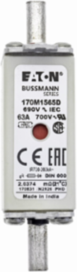 High Speed Fuse 690V, 63A, 200 kAIC, Square Body, Class gR