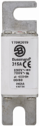 High Speed Square Body Fuse 690V, 315A, 200 kAIC, Class aR, DIN 43 620