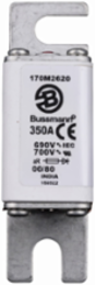 High-Speed Square Body Fuse 350A 690V AC 200 kAIC with Top Status Indicator
