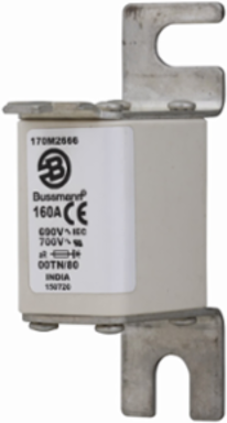 High Speed Square Body Fuse 160A 690V AC 200 kAIC Class aR DIN 43 620