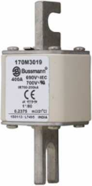 High-Speed Square Body Fuse 400A 1250V (IEC) 1300V (UL) 200 kAIC