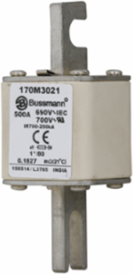 High Speed Square Body Fuse 500A 1250V AC - Class aR, 200 kAIC, 104MM Length
