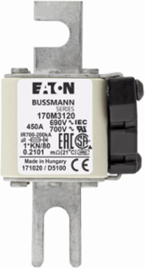 High Speed Square Body Fuse 450A 690V 200 kAIC DIN 43 620