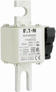 High Speed Square Body Fuse, 550A, 1250V (IEC), 200 kAIC, AC