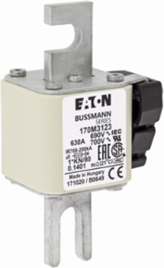 High-Speed Square Body Fuse 1250V IEC, 630A, 200 kAIC, Class aR
