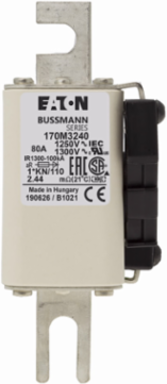 High Speed Square Body Fuse 80A 700V/690V 100 kAIC DIN 43 620