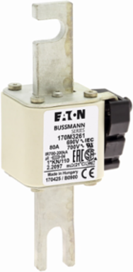 High-Speed Square Body Fuse 80A 690V AC 200 kAIC Class aR DIN 43 620