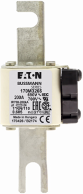 High-Speed Square Body Fuse 200A 1250V (IEC) 1300V (UL) 200 kAIC
