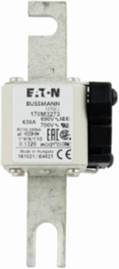 High-Speed Square Body Fuse 630A 690V (IEC) 200 kAIC Class aR DIN 43 620