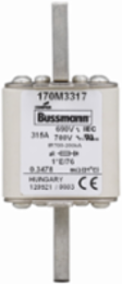 315A 690V IEC Square Body Fuse, Class aR, 200 kAIC Interrupt Rating