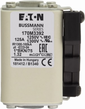 High Speed Square Body Fuse 125A 100 kAIC 700V (UL) 690V (IEC) Flush