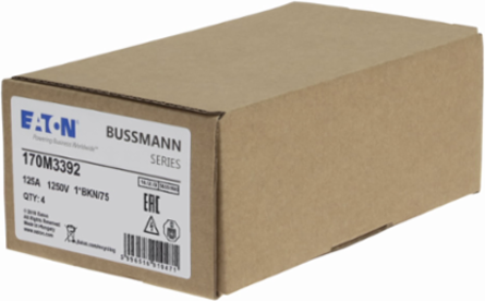 High Speed Square Body Fuse 125A 100 kAIC 700V (UL) 690V (IEC) Flush