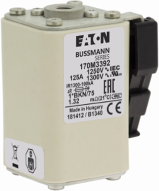High Speed Square Body Fuse 125A 100 kAIC 700V (UL) 690V (IEC) Flush