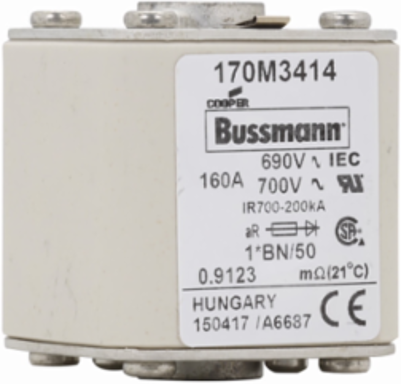 High Speed Square Body Fuse 160A 690V AC 200 kAIC Top Status Indicator
