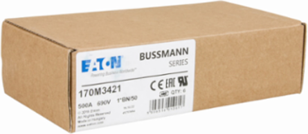 High Speed Square Body Fuse 500A 690V 200 kAIC Flush Mount