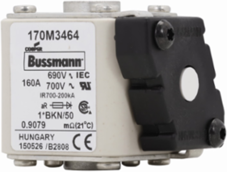 High Speed Square Body Fuse 160A, 690V AC, 200 kAIC, Class aR, Flush