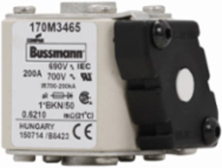 High-Speed Square Body Fuse 200A 690V 200 kAIC Flush Mount