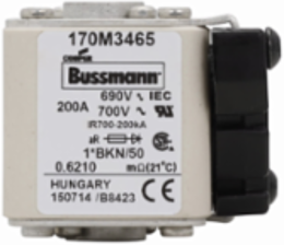 High-Speed Square Body Fuse 200A 690V 200 kAIC Flush Mount