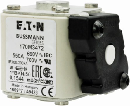 High Speed Square Body Fuse 700V, 550A, 200 kAIC, Class aR, Flush Mount