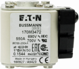 High Speed Square Body Fuse 700V, 550A, 200 kAIC, Class aR, Flush Mount