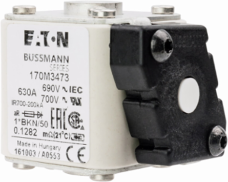 High Speed Square Body Fuse, 630A, 690V, 200 kAIC, Class aR, Flush