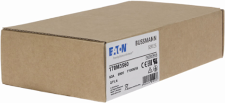 High-Speed Square Body Fuse, 63A, 690V, 200 kAIC, Class aR, Flush