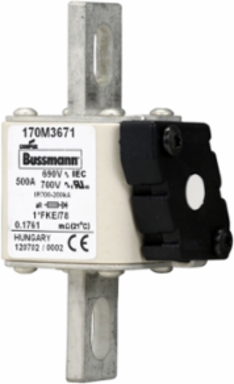High Speed Fuse, 500A, 2.087 Inch Height, 5.433 Inch Length, 700 Vac